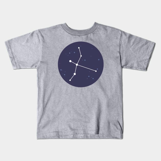 Cygnus Constellation Kids T-Shirt by aglomeradesign